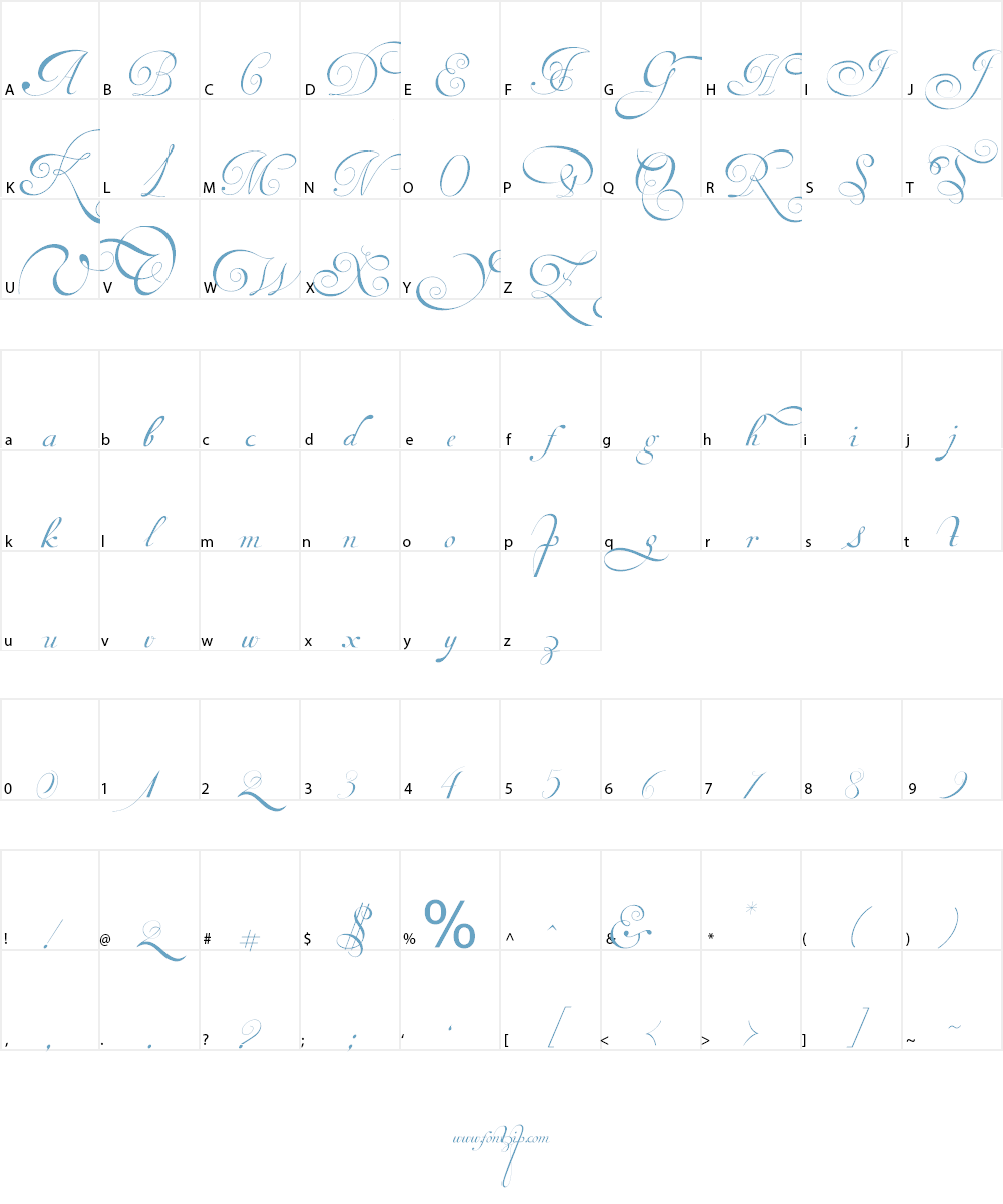 Van den Velde Script DEMO VERSI Font Character
